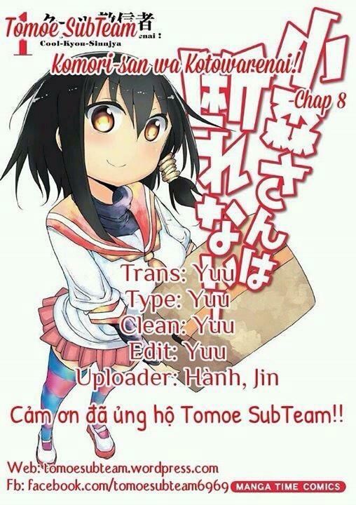 Komori-San Wa Kotowarenai: Chapter 8