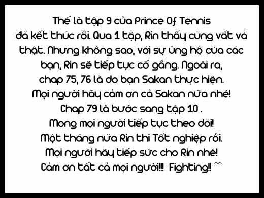 Hoàng Tử Tennis: Chapter 78