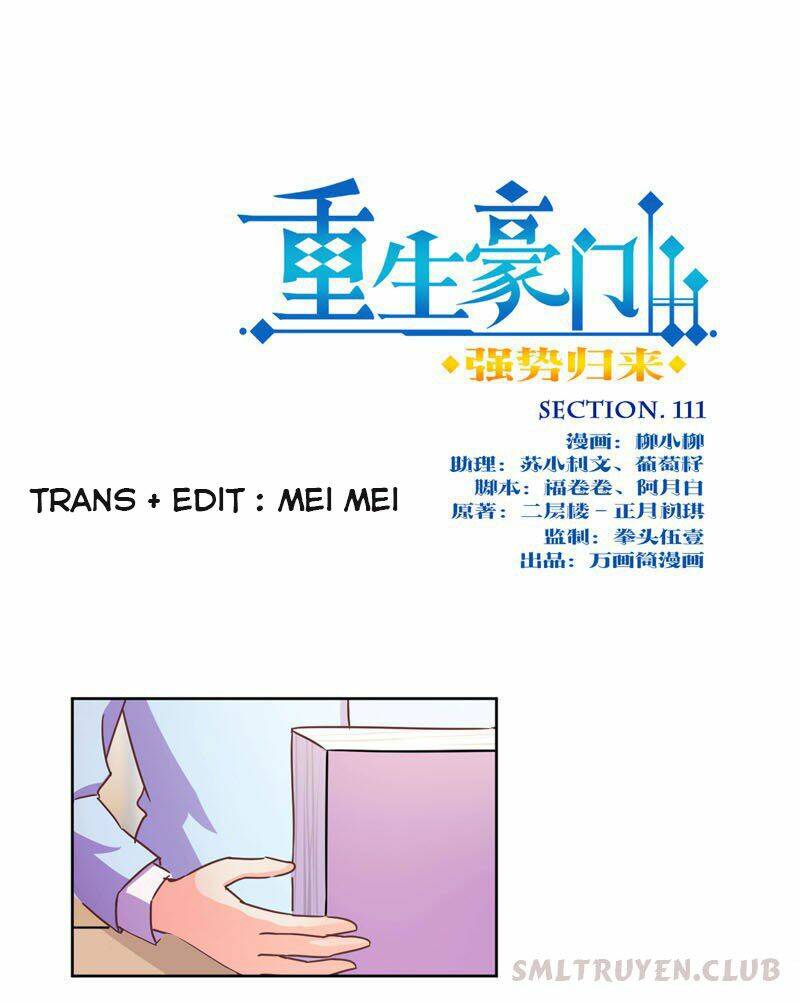 Trọng Sinh Chi Hao Môn Cường Thế Quy Lai: Chapter 111