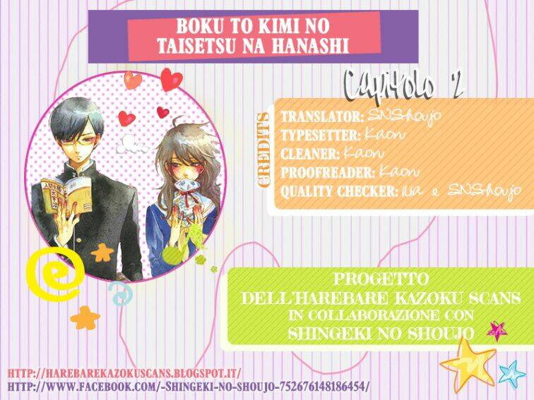 Boku To Kimi No Taisetsu Na Hanashi: Chapter 4