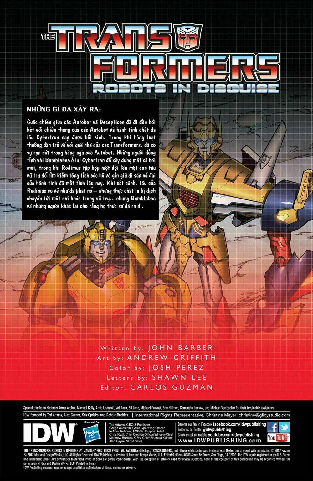 The Transformers: Robots In Disguise: Chapter 1
