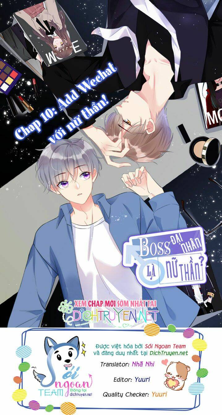 Boss Đại Nhân Là Nữ Thần?: Chapter 10