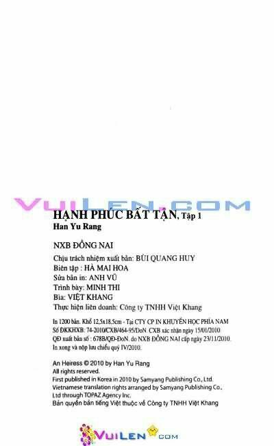 Hạnh Phúc Bất Tận: Chapter 1