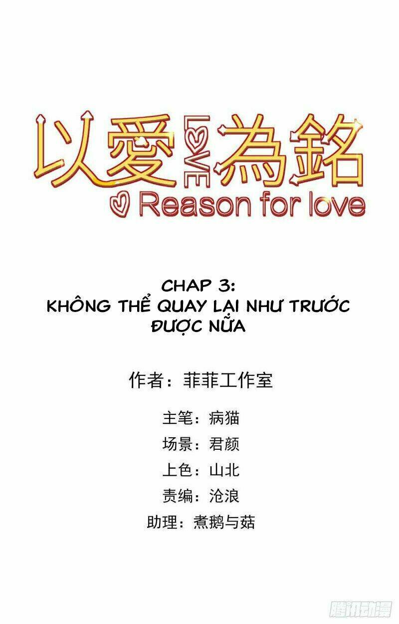 Vì Yêu Mà Khắc Cốt Ghi Tâm: Chapter 3