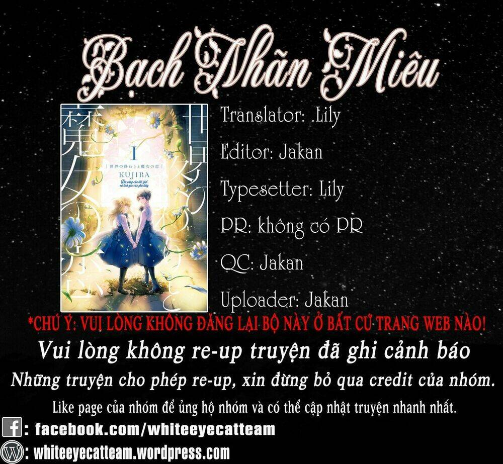 Tận Cùng Của Thế Giới Và Tình Yêu Của Phù Thủy: Chapter 2