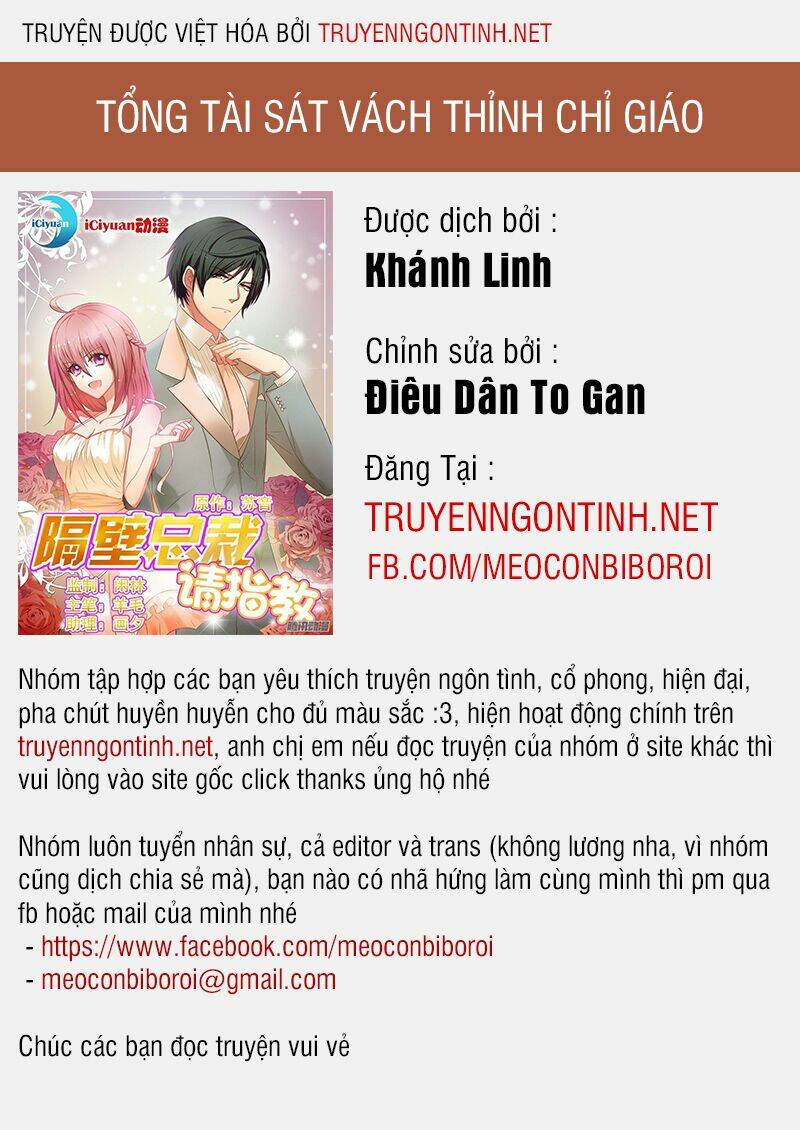 Tổng Tài Sát Vách Thỉnh Chỉ Giáo: Chapter 6