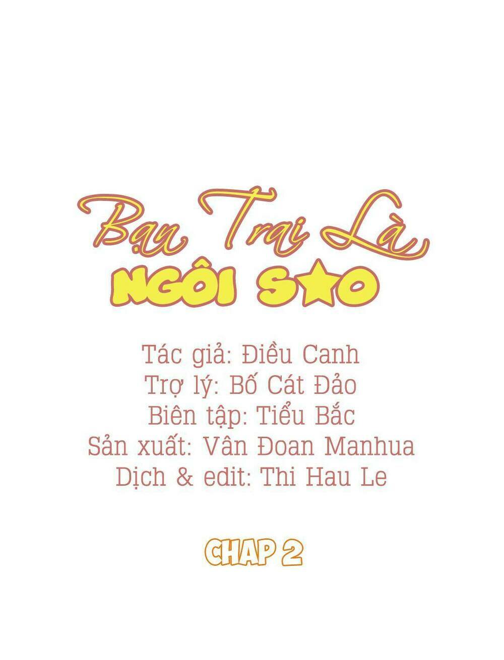 Bạn Trai Là Ngôi Sao: Chapter 2