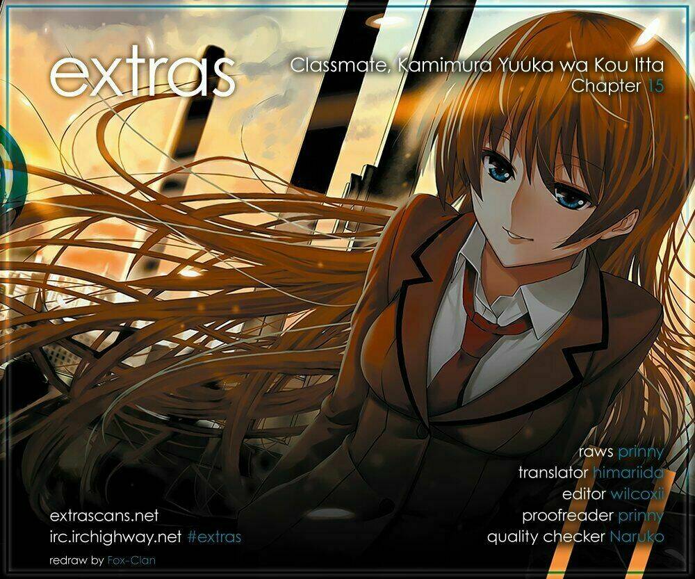 Classmate, Kamimura Yuuka Wa Kou Itta: Chapter 15