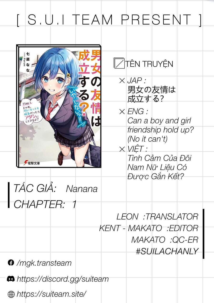 Danjo No Yuujou Wa Seiritsu Suru: Chapter 1