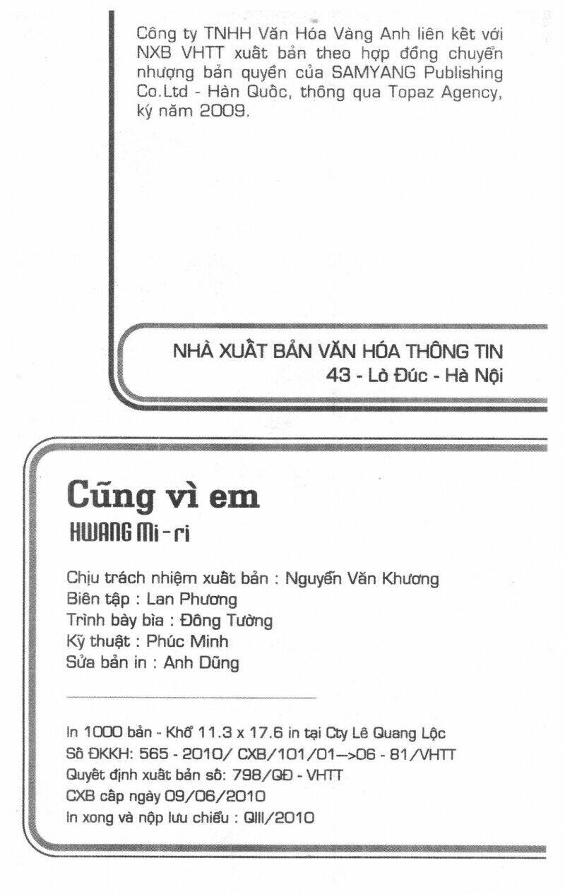 Cũng Vì Em: Chapter 10