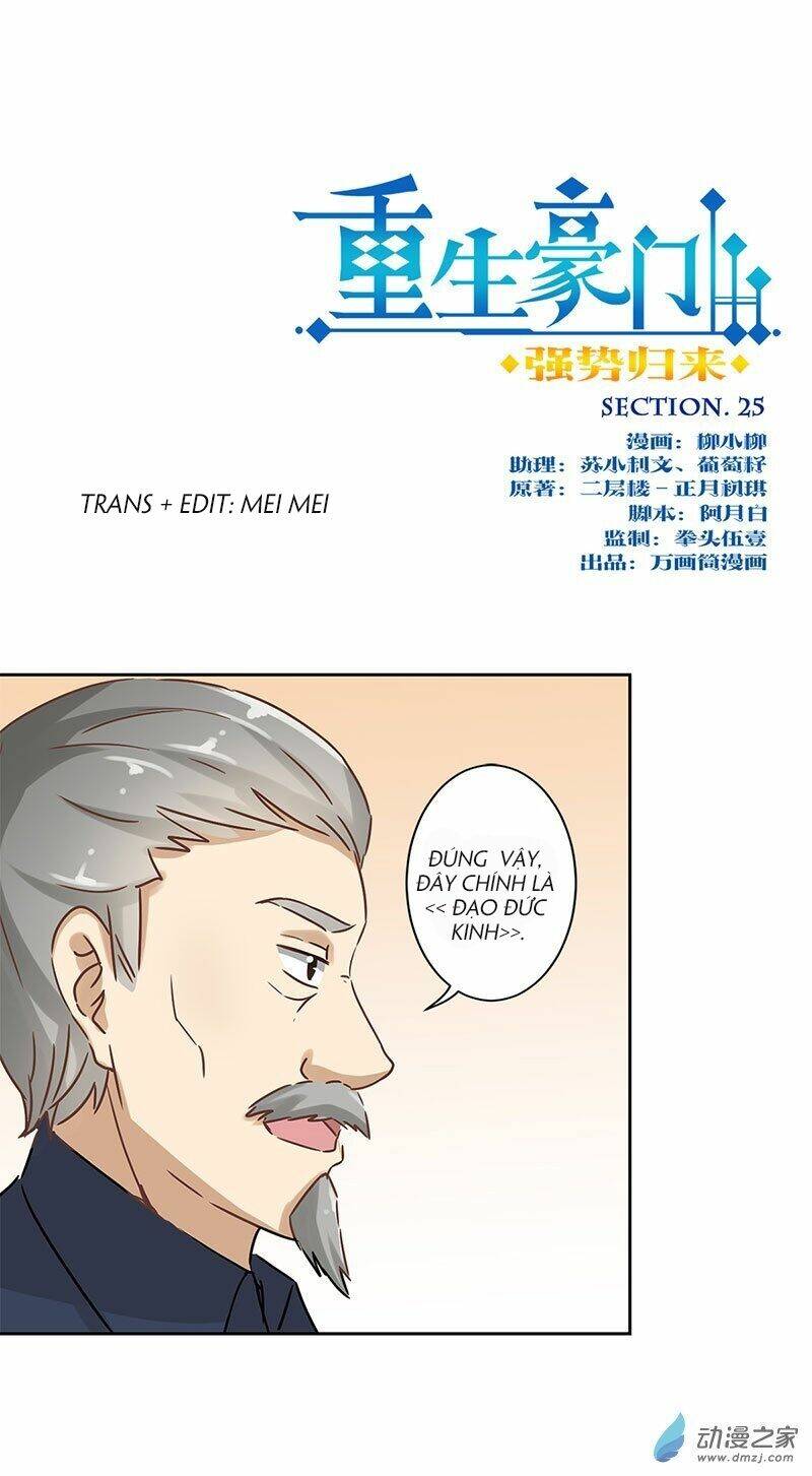 Trọng Sinh Chi Hao Môn Cường Thế Quy Lai: Chapter 25