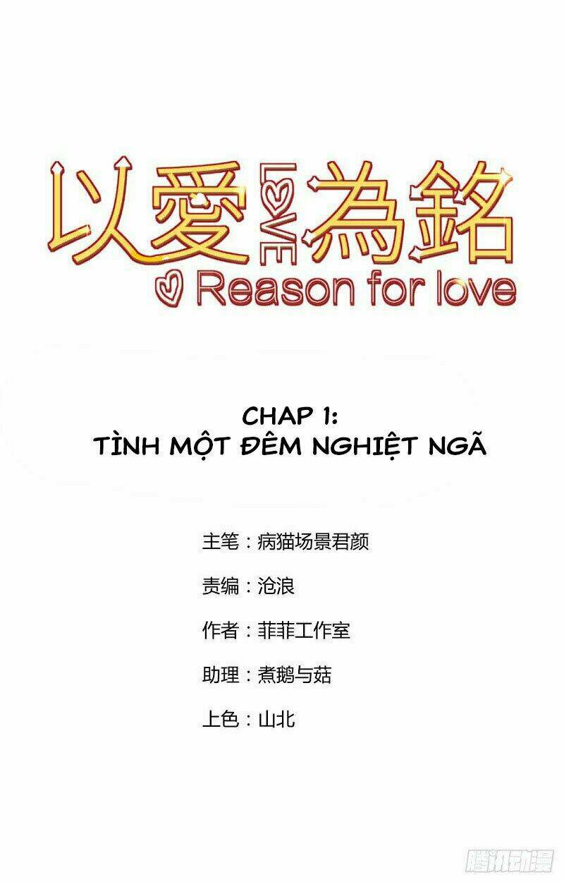 Vì Yêu Mà Khắc Cốt Ghi Tâm: Chapter 1