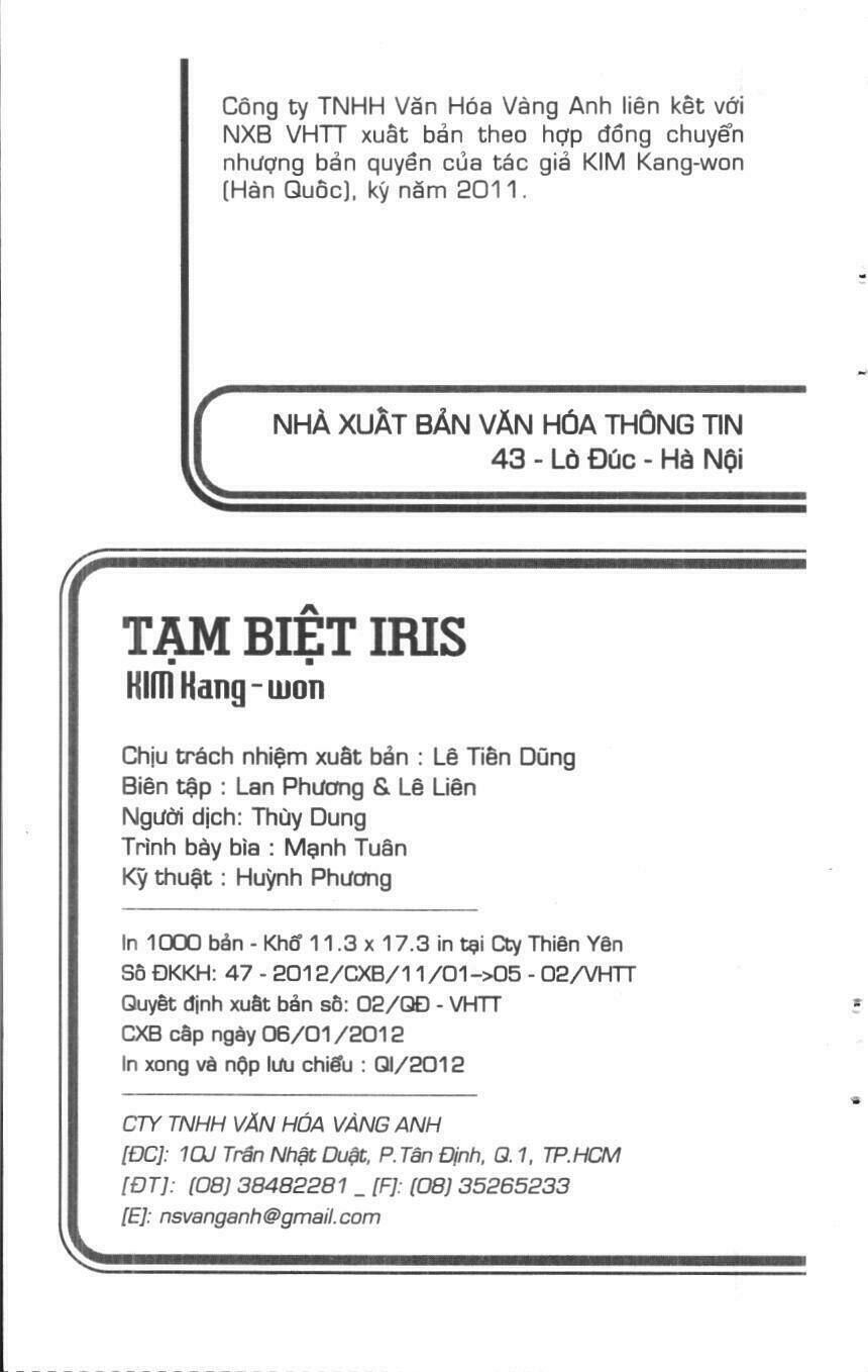 Tạm Biệt Iris: Chapter 9