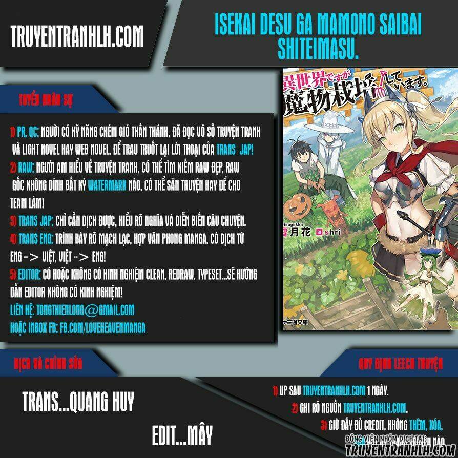 Isekai Desu Ga Mamono Saibai Shiteimasu: Chapter 3