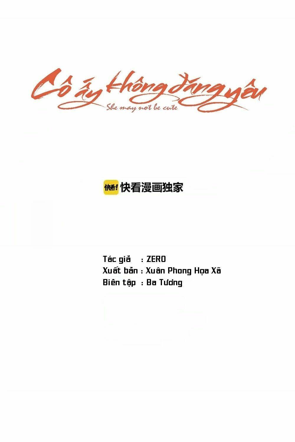 Cô Ấy Không Đáng Yêu: Chapter 1
