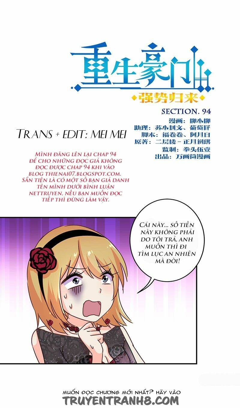 Trọng Sinh Chi Hao Môn Cường Thế Quy Lai: Chapter 94