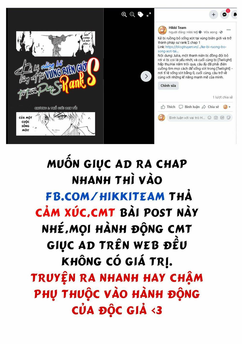 Kẻ Bị Ruồng Bỏ Sống Sót Tại Vùng Biên Giới Và Trở Thành Pháp Sư Rank S: Chapter 1