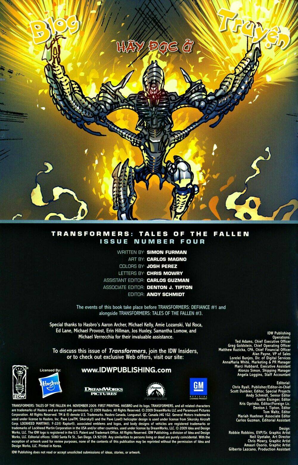 Transformer Film Comic Series: Chapter 1
