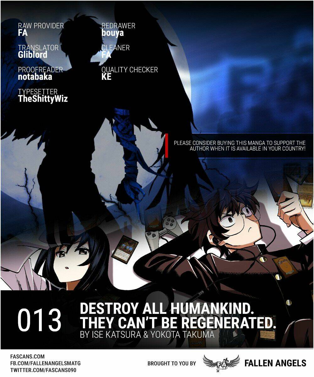 Tiêu Diệt Tất Cả Loài Người. Chúng Không Thể Được Tái Sinh: Chapter 13