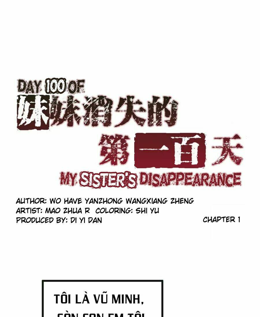 100 Ngày Em Gái Tôi Mất Tích: Chapter 1