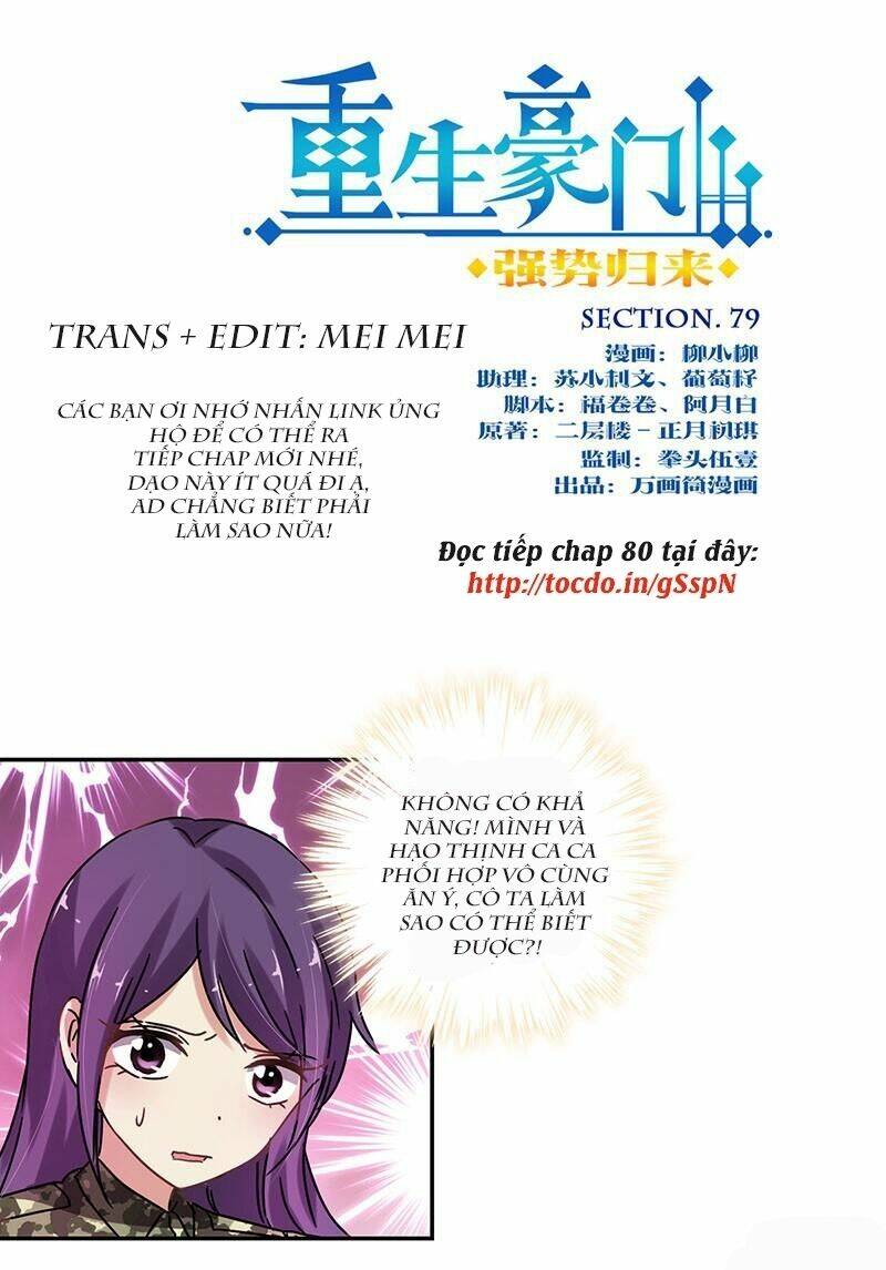 Trọng Sinh Chi Hao Môn Cường Thế Quy Lai: Chapter 79
