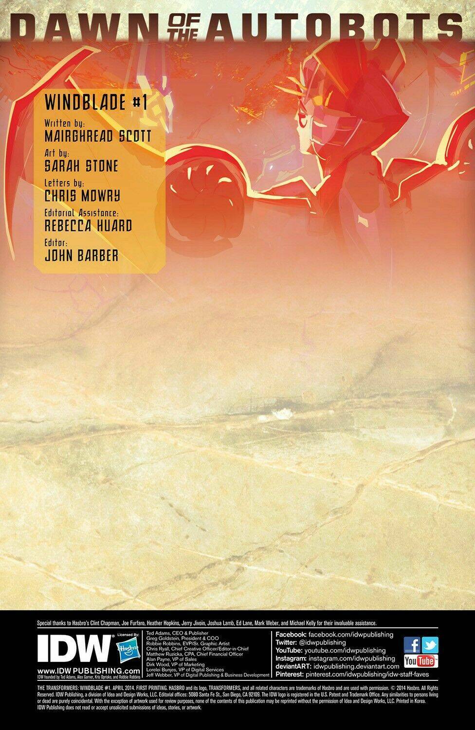The Transformers: Windblade: Chapter 1.1