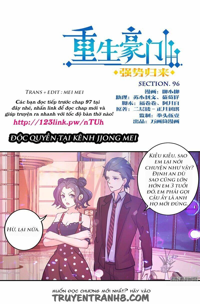 Trọng Sinh Chi Hao Môn Cường Thế Quy Lai: Chapter 96