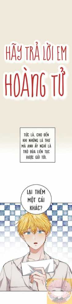 Hãy Trả Lời Em, Hoàng Tử!: Chapter 4