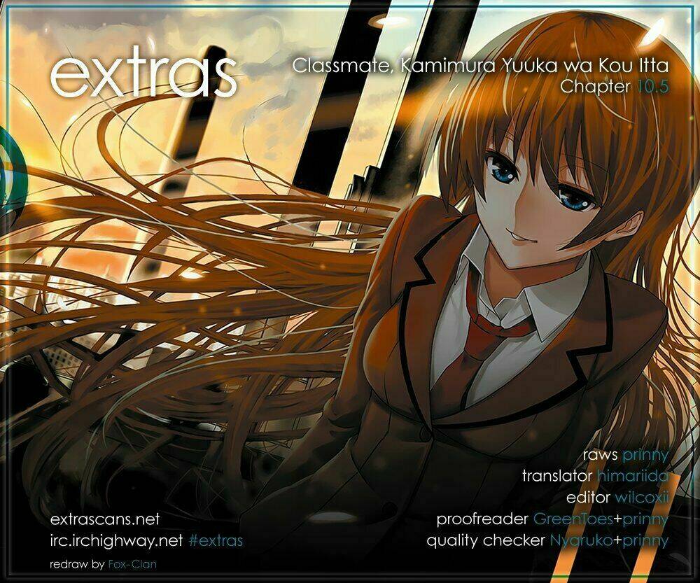 Classmate, Kamimura Yuuka Wa Kou Itta: Chapter 10.5