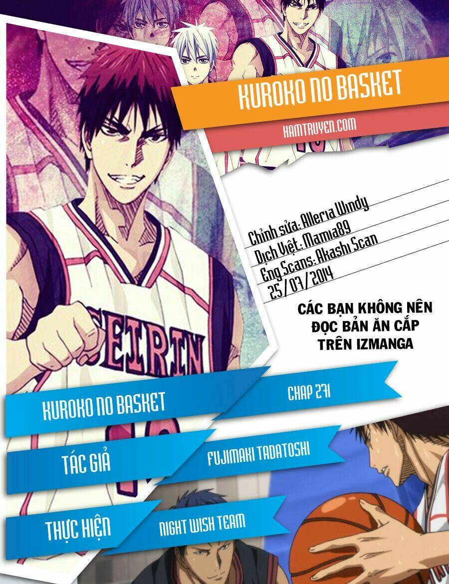 Vua Bóng Rổ Kuroko: Chapter 271