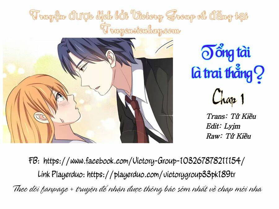 Tổng Tài Là Trai Thẳng: Chapter 1
