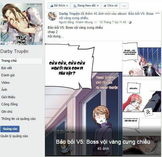 Bảo Bối V5 Boss Vội Vàng Cưng Chiều: Chapter 1