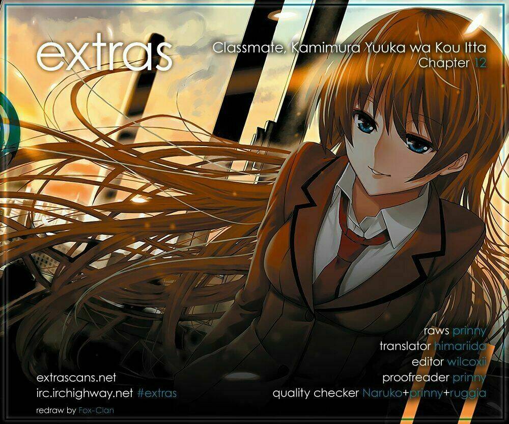 Classmate, Kamimura Yuuka Wa Kou Itta: Chapter 12