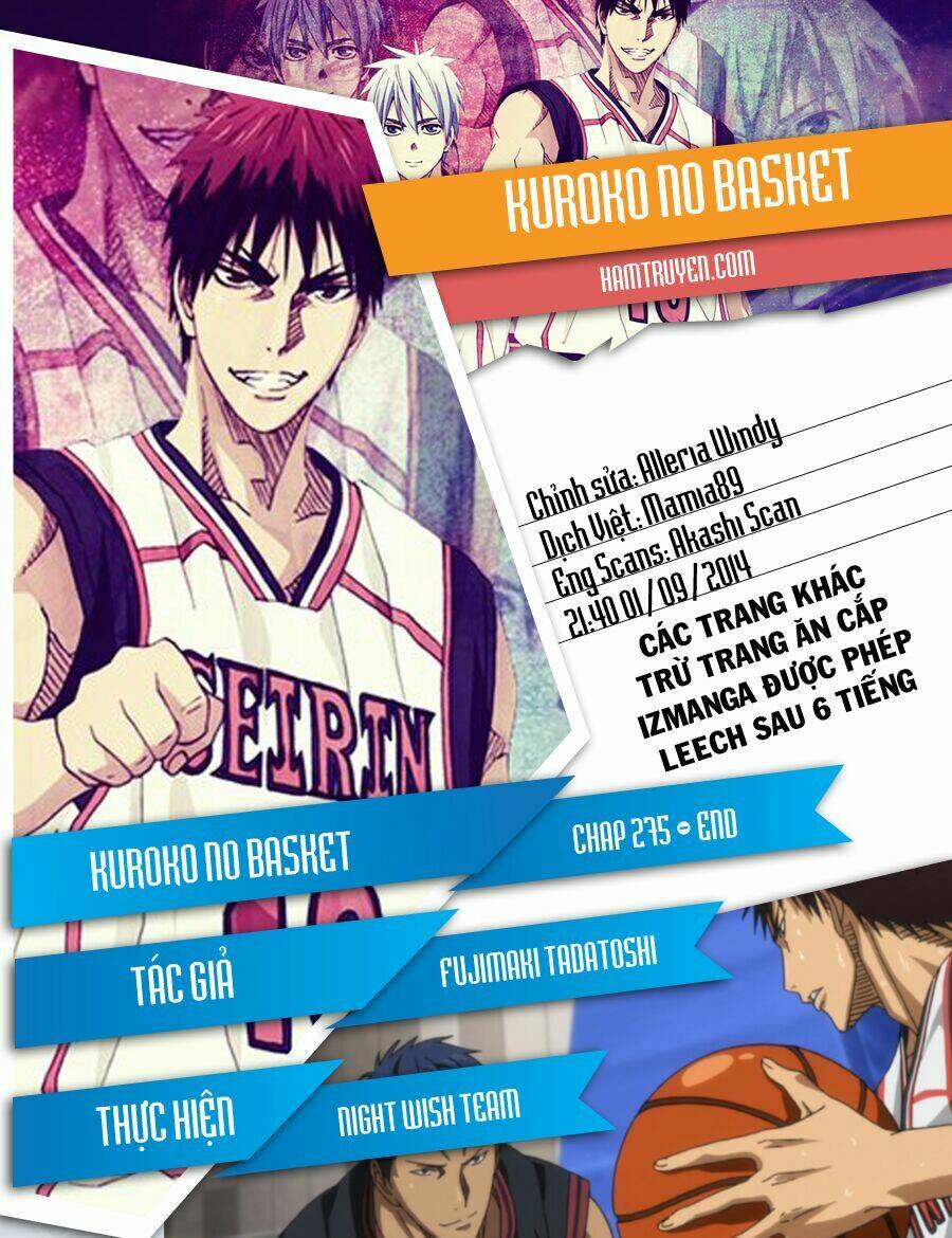 Vua Bóng Rổ Kuroko: Chapter 275
