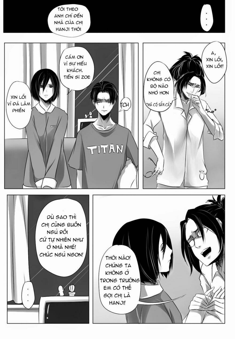 Đại Chiến Titan - Doujinshi Về Cuộc Tình Tay 4: Chapter 4