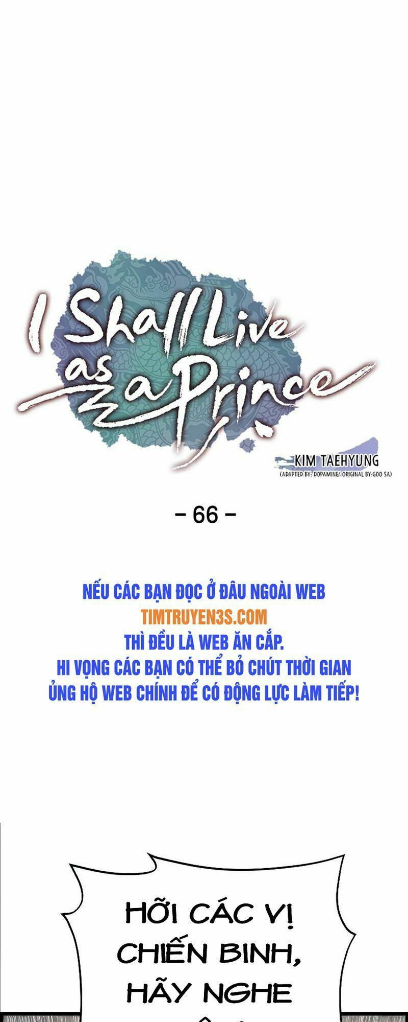 Tôi Sẽ Sống Như Một Hoàng Tử: Chapter 66
