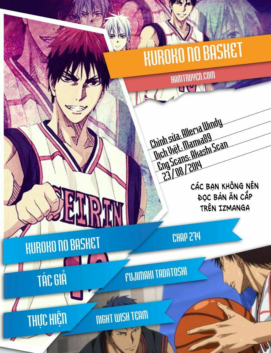 Vua Bóng Rổ Kuroko: Chapter 274