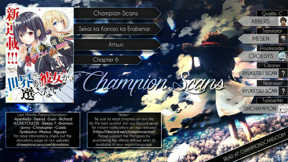 Sekai Ka Kanojo Ka Erabenai: Chapter 6