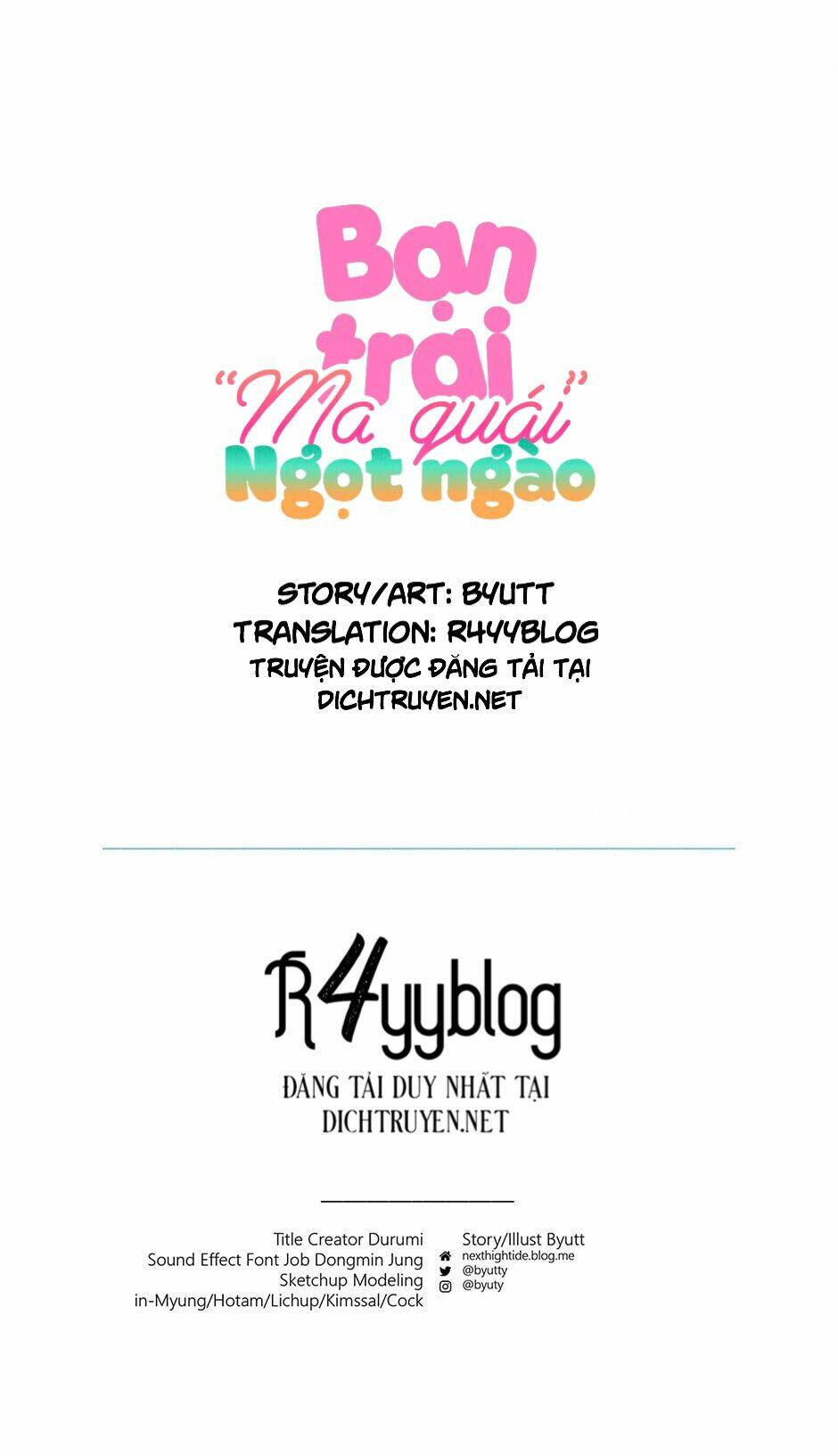 Bạn Trai “Ma Quái” Ngọt Ngào: Chapter 1