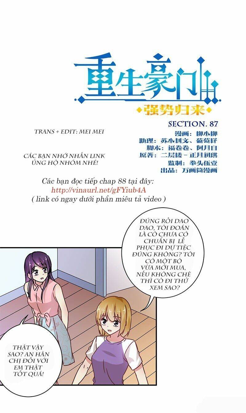 Trọng Sinh Chi Hao Môn Cường Thế Quy Lai: Chapter 87