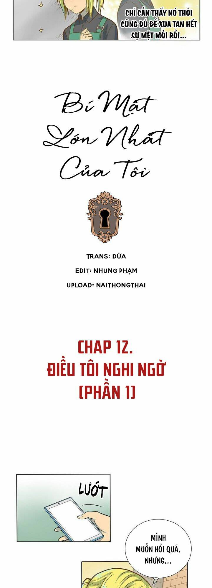 Bí Mật Sâu Sắc Nhất Của Tôi: Chapter 12