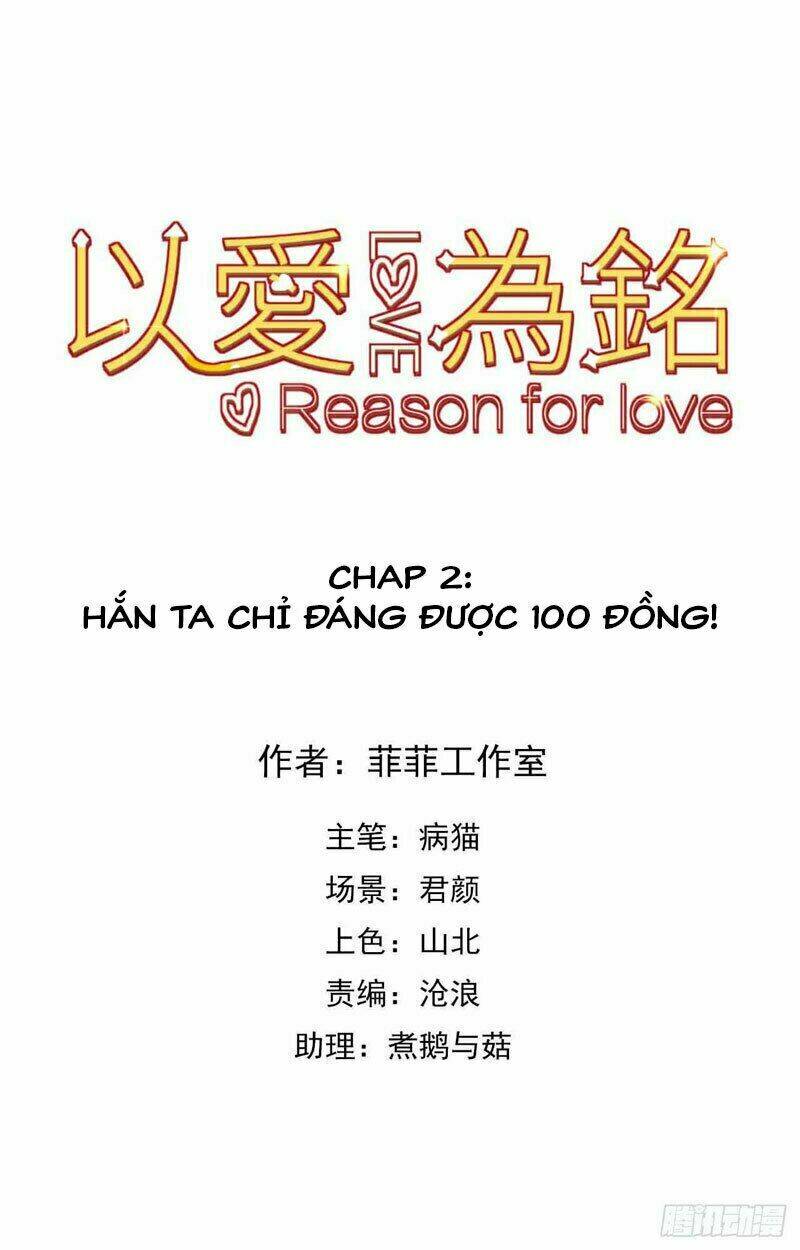 Vì Yêu Mà Khắc Cốt Ghi Tâm: Chapter 2