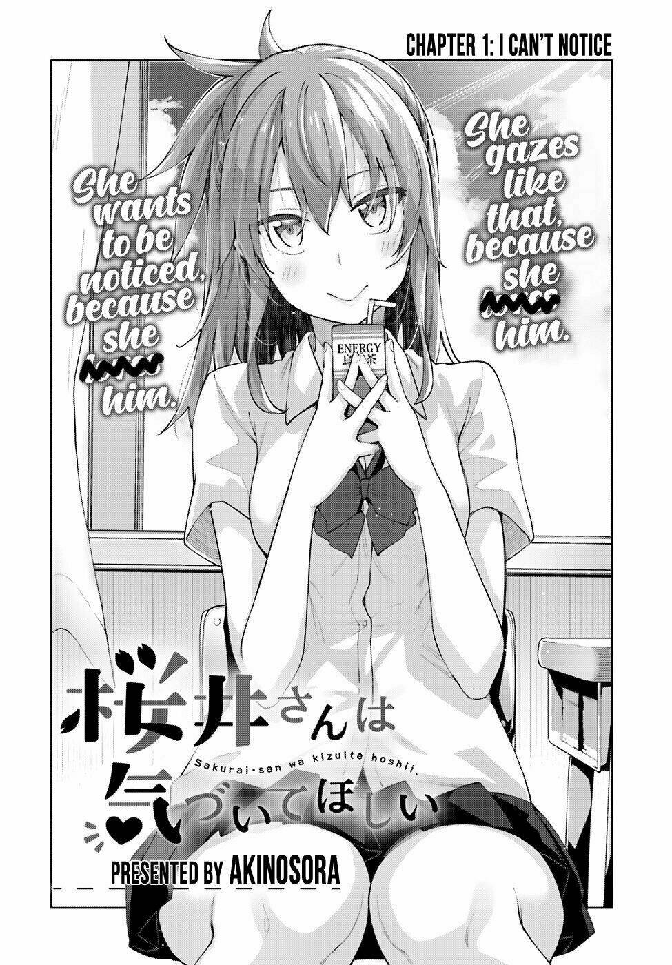 SAKURAI-SAN MUỐN ĐƯỢC ĐỂ Ý: Chapter 1