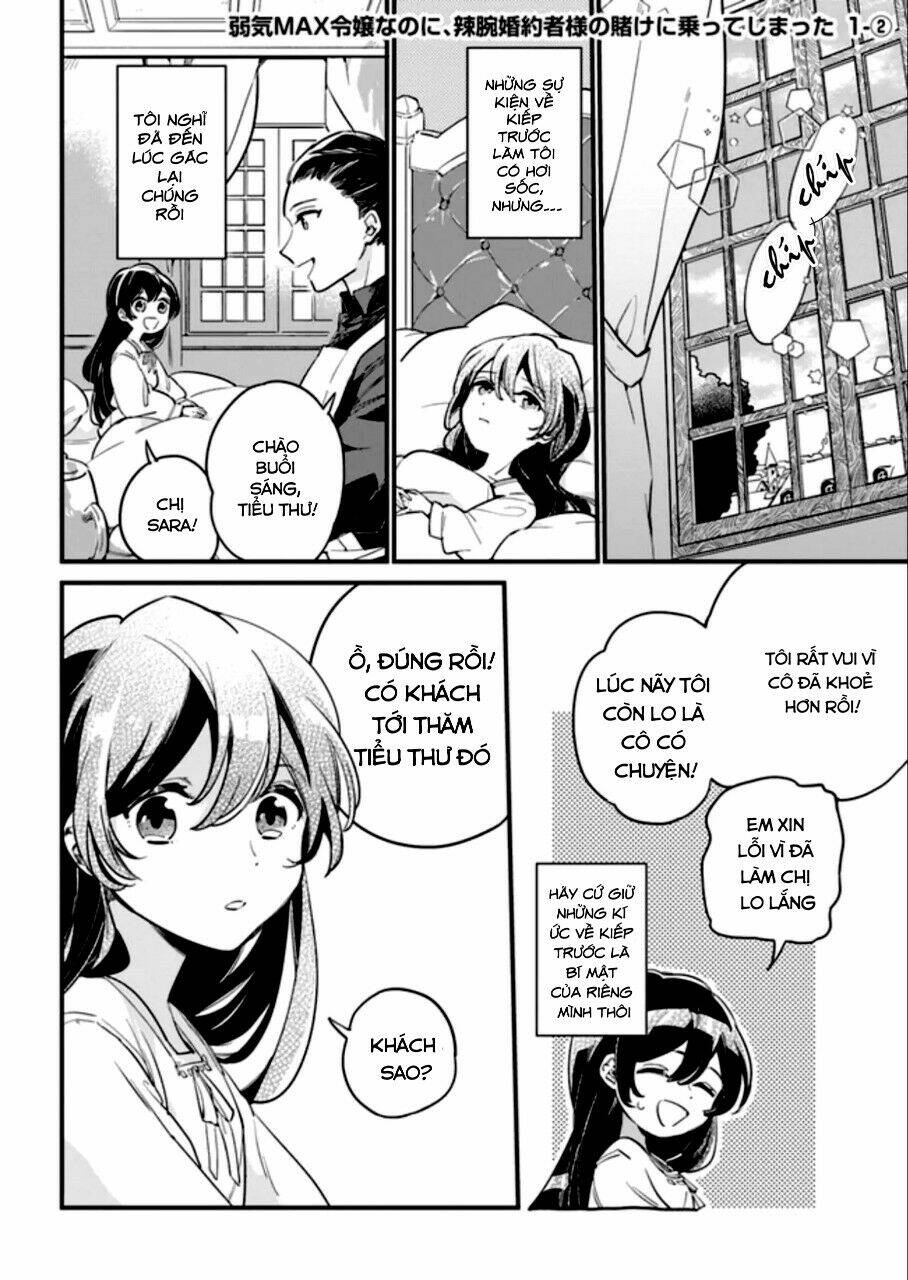 Yowaki Max Reijou Nanoni, Ratsuwan Konyakusha-Sama No Kake Ni Notte Shimatta Even Though: Chapter 1.2