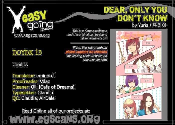 Dear, Only You Don\’t Know!: Chapter 13