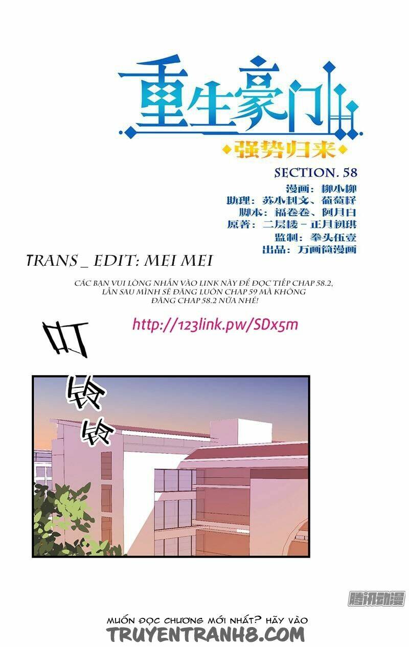 Trọng Sinh Chi Hao Môn Cường Thế Quy Lai: Chapter 58